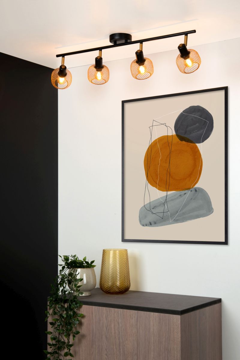 Lucide MAREN - Stropné bodové svietidlo - 4xE14 - Matt Gold / Mosadz